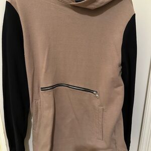 Forever 21 Men's Tan and Black Hoodie